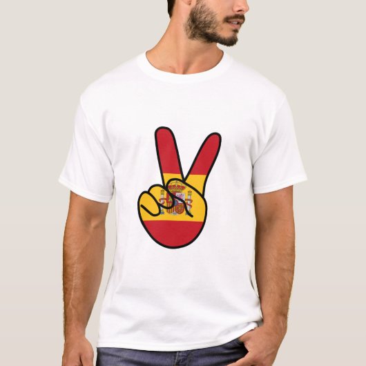スペイン国旗Vの記号 Tシャツ (正面)