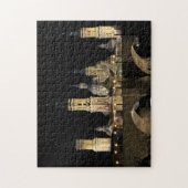 スペイン大聖堂アットナイト |ダークブリッジのライト写真 ジグソーパズル (縦)