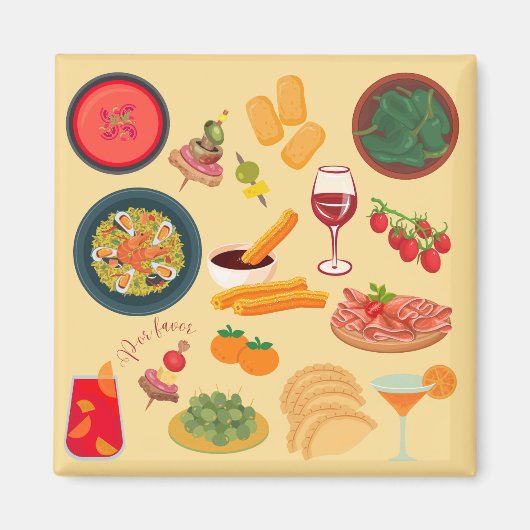 スペイン料理 マグネット (正面)