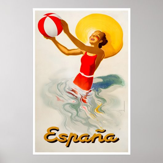 スペイン旅行ポスター スペイン美術 ビーチプリント ポスター (正面)