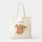 スペイン旅行地図(両面印刷) トートバッグ (裏面)