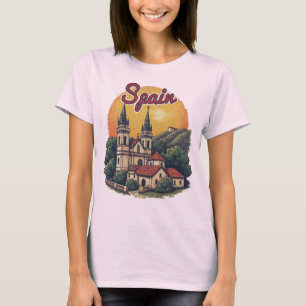スペイン旧世界色あせたティー Tシャツ