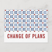 スペイン海軍と赤いタイルの結婚式計画変更 案内ポストカード (正面)