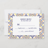 スペイン海軍イエロータイル メディテレニアン ウェディング 招待状 (正面)