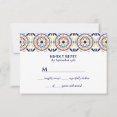 スペイン海軍イエロータイル メディテレニアン ウェディング 招待状 (正面)