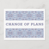 スペイン海軍インディゴタイル 結婚式計画変更 案内ポストカード (正面)