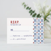 スペイン海軍赤タイル メキシコの結婚式 招待状 (スタンド正面)