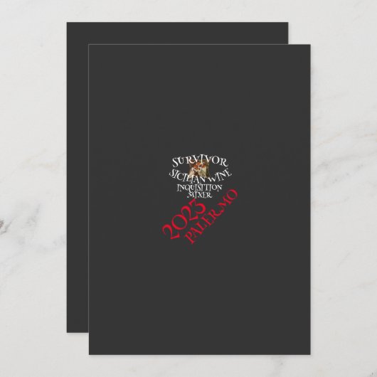 スペイン異端審問 招待状 (正面/裏面)