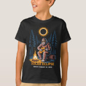 スペイン皆既日食ビッグフットイラスト Tシャツ (正面)