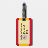 スペイン簡単ID （個人用）フラグ ラゲッジタグ (裏面縦)