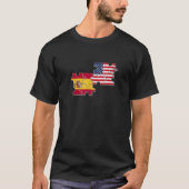 スペイン米国国旗のスペインのTシャツ Tシャツ (正面)