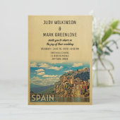 スペイン結婚式招待状ヴィンテージミッドセンチュリー 招待状 (スタンド正面)