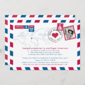 スペイン航空郵便 ウェディング後レセプション 招待状 (正面/裏面)