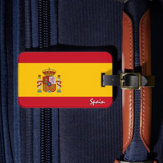 スペイン荷物タグ、愛国旗スペインの旗 ラゲッジタグ (正面インサイチュ4)