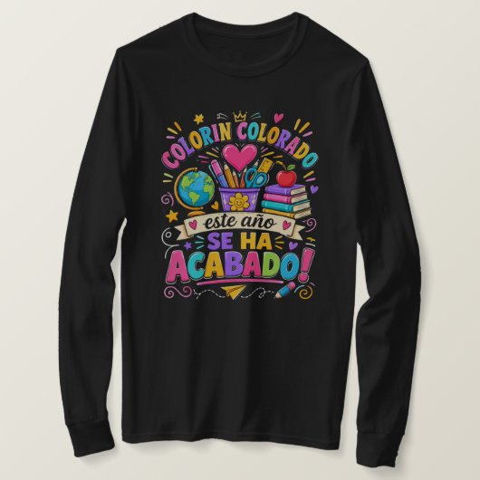 スペイン語でこの一年が終わった Tシャツ (デザイン正面)