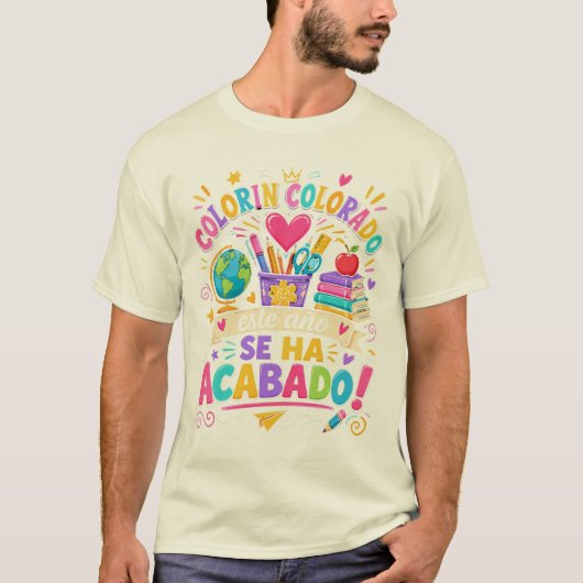 スペイン語でこの一年は終わりを迎えた Tシャツ (正面)