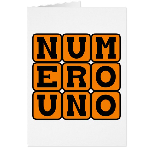 スペイン語でナンバーワン、Numero Uno (正面)