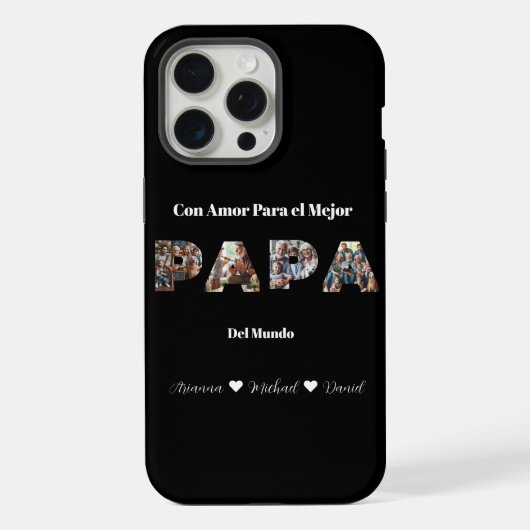 スペイン語で最高のパパ iPhoneケース (裏面)