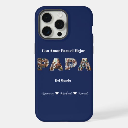 スペイン語で最高の父 iPhoneケース (裏面)