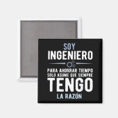 スペイン語で面白いエンジニアは常に正しい マグネット (正面/裏面)