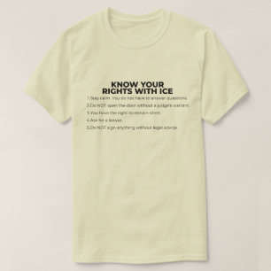 スペイン語と英語で知る権利 ICE Tシャツ