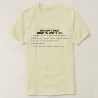 スペイン語と英語で知る権利 ICE Tシャツ