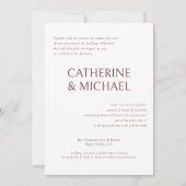 スペイン語と英語のバイリンガル エレガント クラシック ウェディング 招待状 (正面)