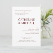 スペイン語と英語のバイリンガル エレガント クラシック ウェディング 招待状 (スタンド正面)