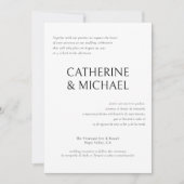 スペイン語と英語のバイリンガル エレガント クラシック ウェディング 招待状 (正面)