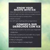 スペイン語と英語 Know Your Rights ICE ウィンドウサイン (シート3)