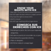 スペイン語と英語 Know Your Rights ICE ウィンドウサイン (シート2)