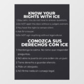 スペイン語と英語 Know Your Rights ICE ウィンドウサイン (シート)