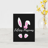 スペイン語のイースター グラフィックデザイン Felices pascuas カード (黄色い花)