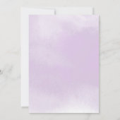 スペイン語のエレガントなパープルの花のキンセアニェラ 招待状 (裏面)