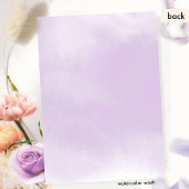 スペイン語のエレガントなパープルの花のキンセアニェラ 招待状