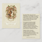 スペイン語のカトリック結婚式の祈りホーリーカード 名刺 (正面/裏面)