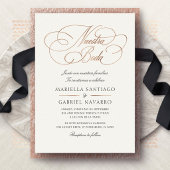 スペイン語のカリグラフィーNuestra+Boda結婚式 箔招待状