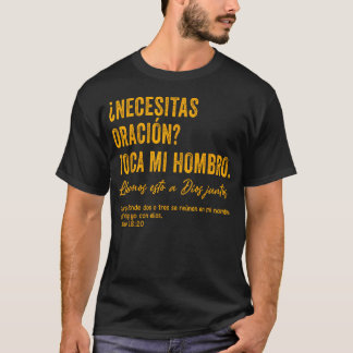 スペイン語のクリスチャンTシャツ Necesitas Oracin Toca Mi Hombro Tシャツ