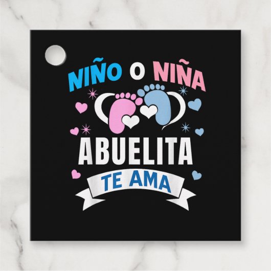 スペイン語のジェンダーリビール フェイバータグ (正面)