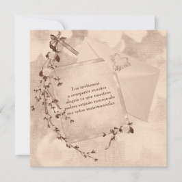 スペイン語のテキスト ウェディング ヴォウ リニューアルの招待状 招待状