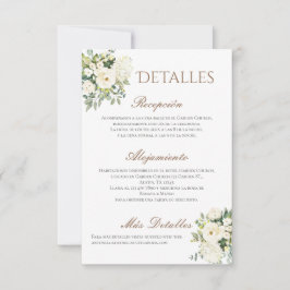 スペイン語のボーホー結婚式の詳細 サンキューカード