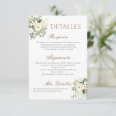 スペイン語のボーホー結婚式の詳細 サンキューカード (スタンド正面)