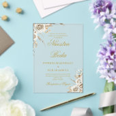 スペイン語のミニマルなアクリル結婚式招待状 アクリル招待状 (インサイチュ (ウェディング))