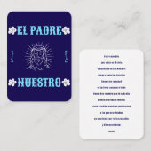 スペイン語の主の祈りカード「El Padre Nuestro」 プレイスカード (正面/裏面)