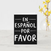 スペイン語の先生「スペイン語でお願いします」 カード (黄色い花)