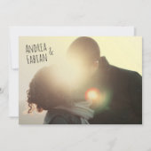 スペイン語の写真を持つ郵便はがきの結婚式招待状 招待状 (正面)