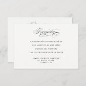 スペイン語の受付と住所の案内 エンクロージャーカード (正面/裏面)