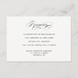 スペイン語の受付と住所の案内 エンクロージャーカード