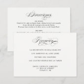 スペイン語の受付と案内文の封入 エンクロージャーカード (正面/裏面)