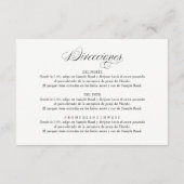 スペイン語の受付と案内文の封入 エンクロージャーカード (裏面)